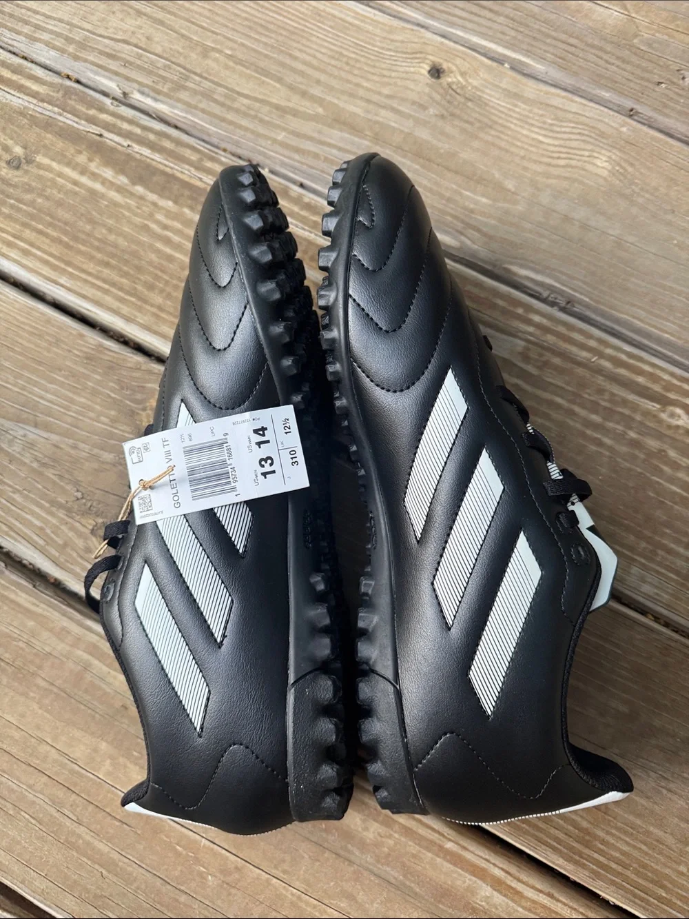 Adidas Black & White Turf Soccer Shoes Goletto Style men’s size 13